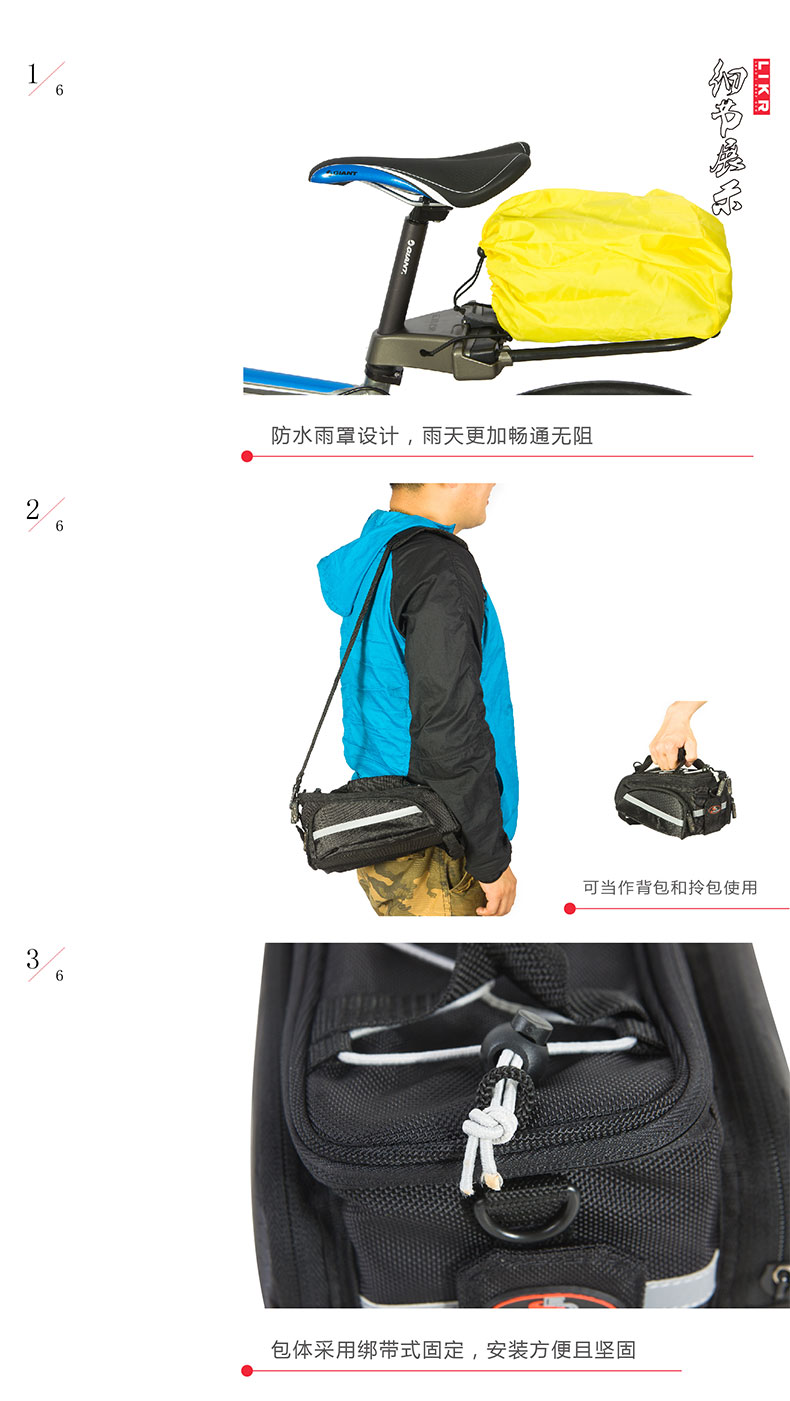 Sacoche pour vélo mixte EASYDO - Ref 2215453 Image 14