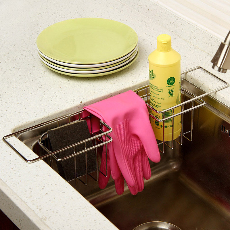 Stainless steel sink dishwashing arrangements Leachate kitchen sink Sink Containing white cloth gloves wash and finish