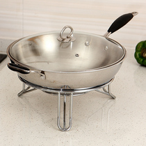 Ou Runzhe three-legged pot stand heat insulation and anti-scalding soup pot wok rack metal carbon steel electroplating pot rack