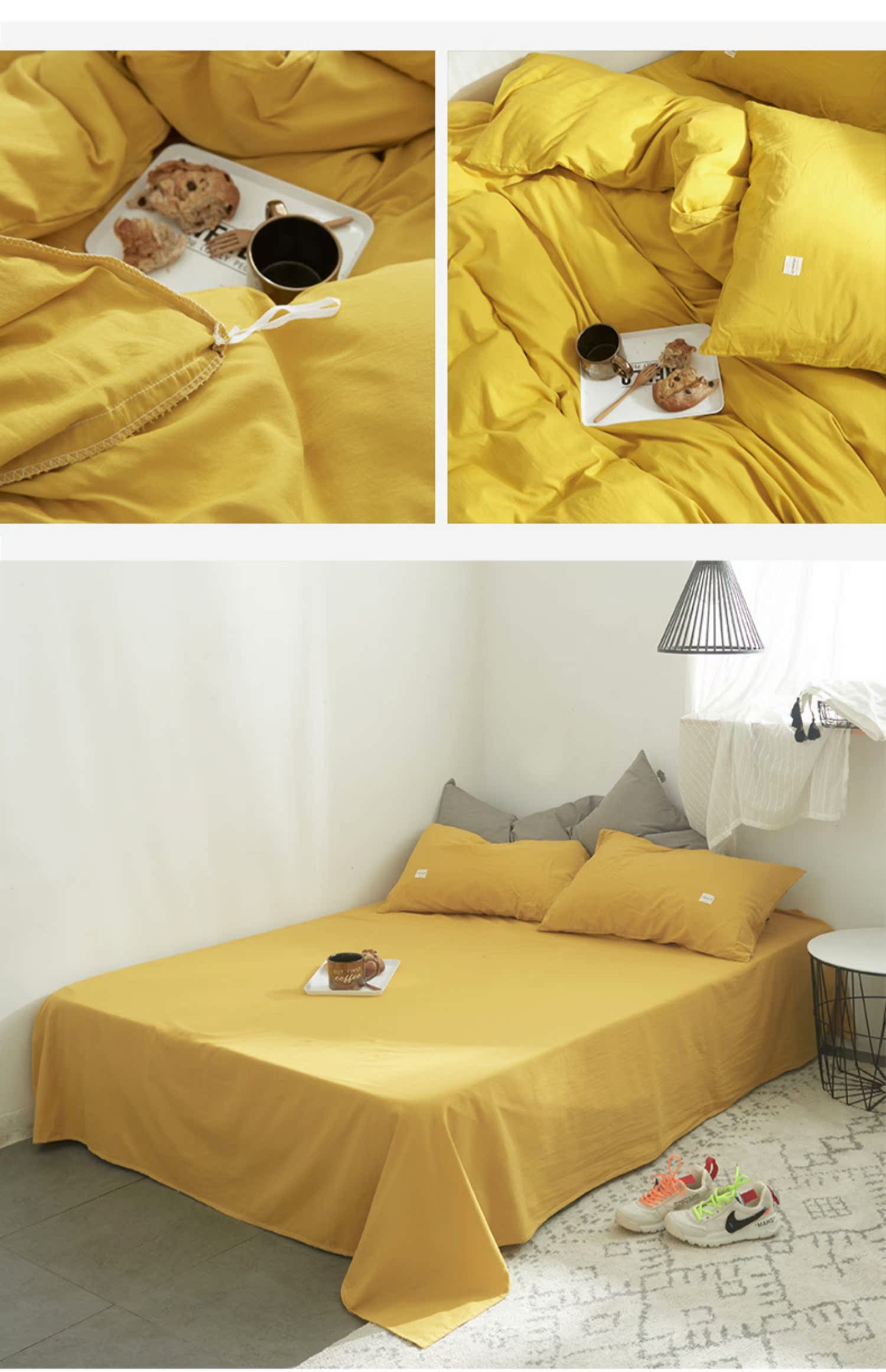 Bông gòn cotton bốn giường 笠 bông đơn giản chăn bông đơn giản bao gồm bộ đồ giường - Bộ đồ giường bốn mảnh chăn ga đẹp
