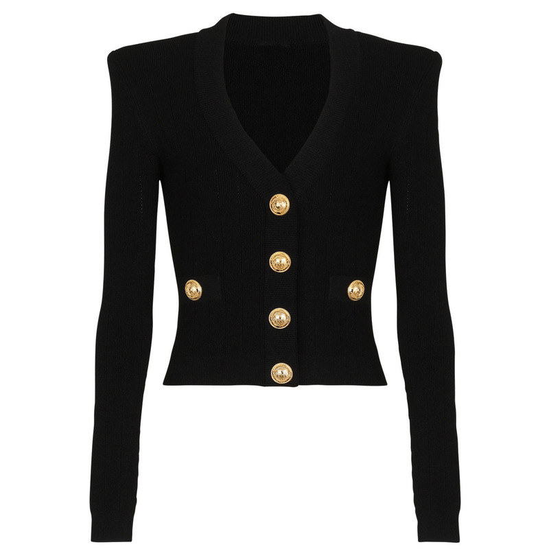 Effie Balmain 2026 Spring and Autumn New Fashion Classic High-Quality Versatile V-Neck Knitted Cardigan Top Jacket