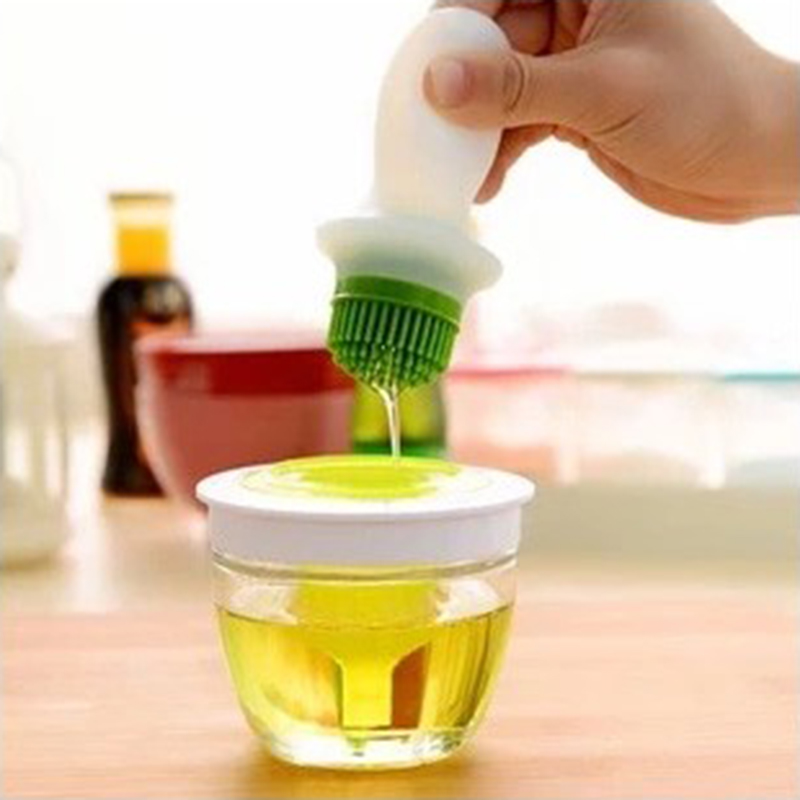 Baking Tool High Temperature Resistant Silica Gel Oil Brushed Oil Bottle Suit Mooncake Branded Barbecue Brush Basil Oil Brush
