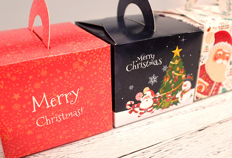 Рождество яблоко коробка спокойствие коробка портативный подарочные коробки печенье сахарница Западный десерт коробка маленькие яйца Корт -коробка 10 только 