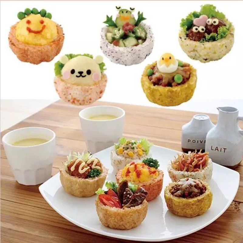 Baby Love Eating Nest head model with rice Rice Meal DIE CREATIVE LUNCHBOX WITH SMALL TOOLS RICE MUG