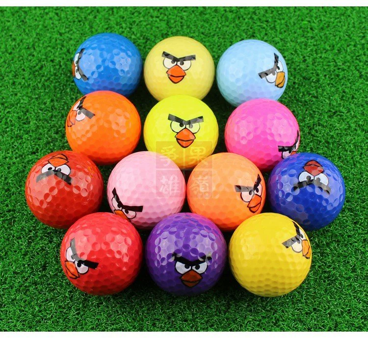 Bóng golf màu mới golf thứ hai bóng quà tặng bóng thực hành bóng Birdie bóng pha lê