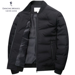 ເຕັ້ນກັບ Wolves Down Jacket Men's Winter 2022 New Trendy Baseball Collar Men's White Duck Down Jacket warm Casual