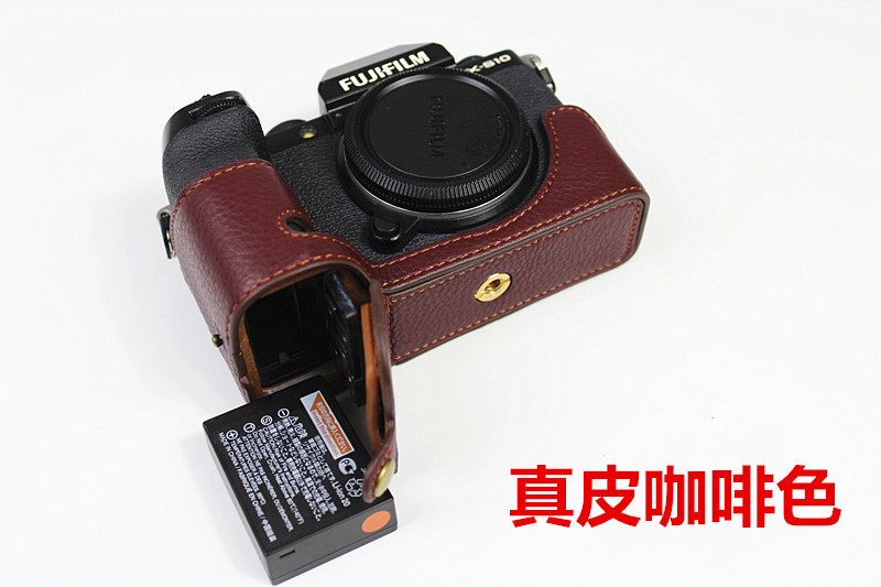 ten Qian Fuji micro single eye camera XS10 genuine leather camera bag camera protective sleeve base leather seat accessory to hold baby bag