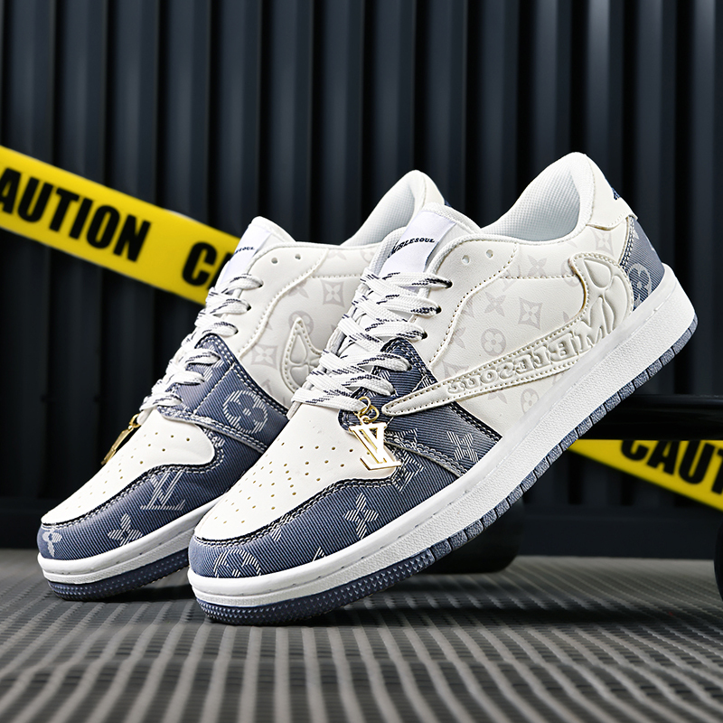 High-Quality Men's Shoes, New Model, Exclusive Collaboration with Putian, Low-Top Casual Men's Shoes, Student White and Blue Sneakers, Girls' Big Kids