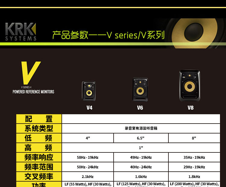 KRK V S4 series v4 v6 v8 hoạt động màn hình loa âm thanh duy nhất vượt qua được cấp phép mới - Loa loa loa mini