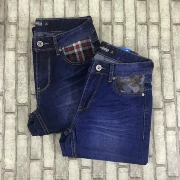 Baleno Benny Road Quần jeans nam Cotton Slim Rise Quần nam Quần dài thời trang giản dị Tide cá tính - Quần jean