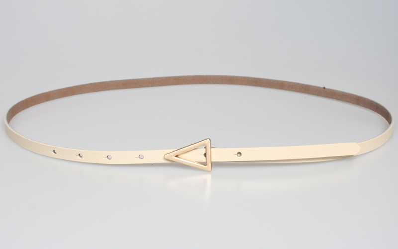 Fashion Triangle Leather Thin Belt Wholesale display picture 2