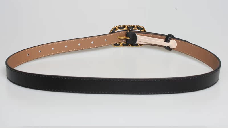 Fashion Leather Black Two-layer Cowhide Belt Wholesale display picture 7