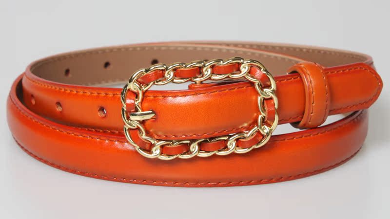 Ceinture Tissée De Forme Concave En Cuir De Vache À La Mode En Gros display picture 6