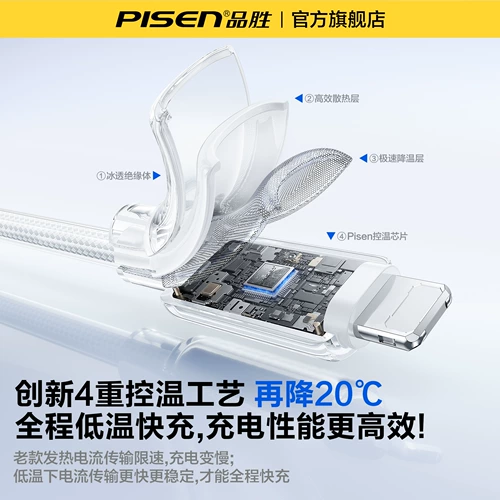 品胜 Совместимый зарядный кабель, мобильный телефон, наушники, ноутбук, iphone, 13promax, быстрая зарядка 30W, 16plus, 15шт, официальный флагманский магазин