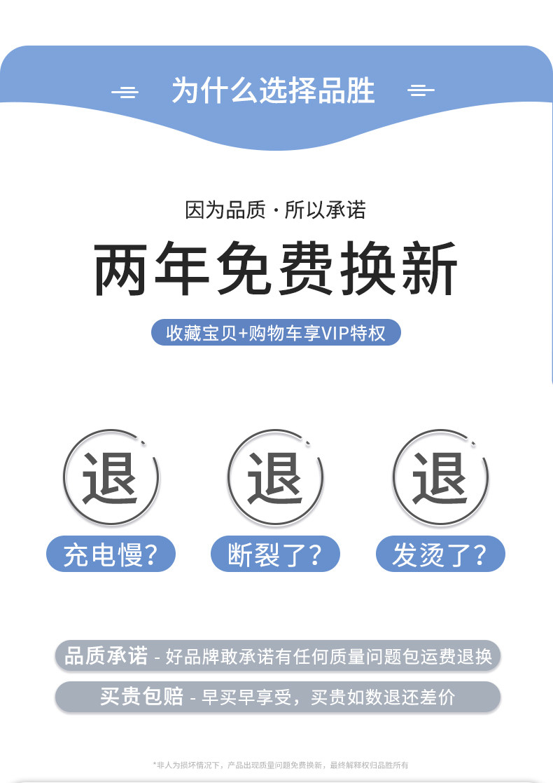 品胜 20W快充苹果数据线 1m +18W快充插头 图2