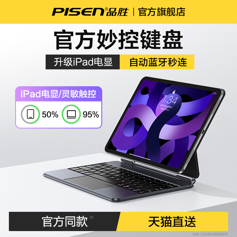 Pinsheng Is Suitable for Apple iPad Magic Keyboard Tablet 2022 iPad Pro 12.09inch Tablet Air5/4 Protective Cover Magnetic Suspension Smart Bluetooth 10Th Generation Second Touch 12.9
