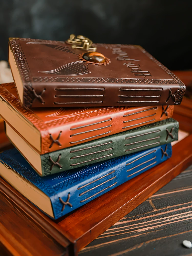 Подлинная книга-руководство с золотыми летающими ворами Гарри Поттера, ретро‑помощник, gem studi ноутбук, кожаный переплет, глубокая книга