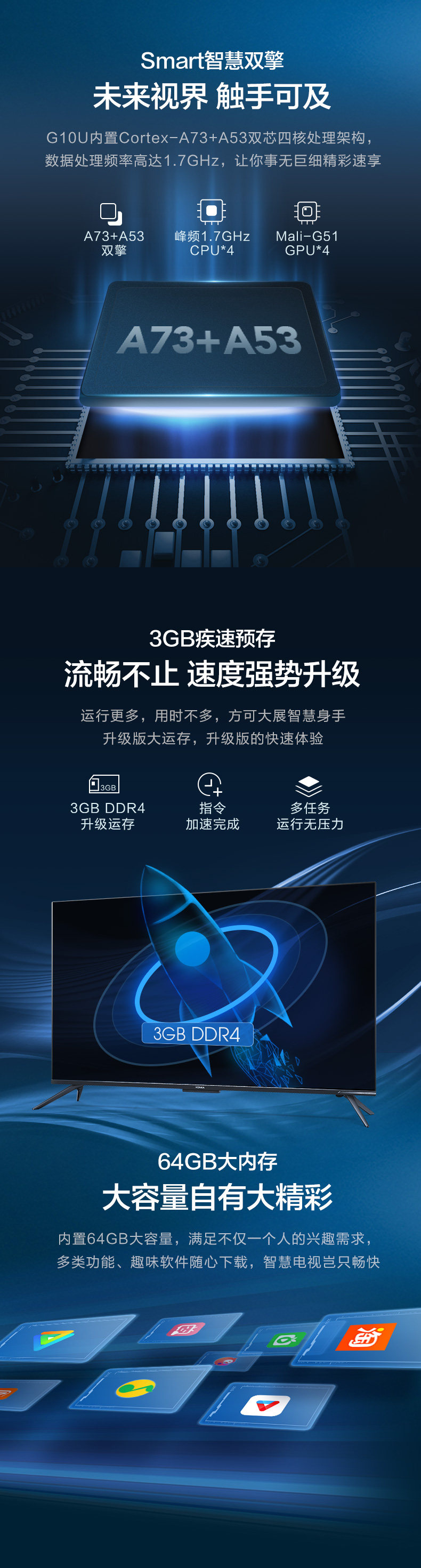 Konka/康佳 65英寸 4K旗舰AI液晶电视 3+64G超大内存 图8