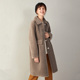 Vivica 2020 mới hạt áo cashmere phụ nữ trung dài Hàn Quốc phiên bản của chiếc áo khoác lông thú lông cừu ve áo