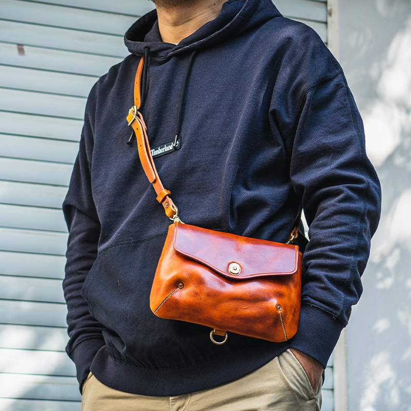 Niu Ye First-Layer Cowhide Original Handmade Single-Shoulder Crossbody Bag, Genuine Leather Vintage Horizontal Casual Functional Bag, Phone Bag Niu Ye First-Layer Cowhide Original Handmade Single-Shoulder Crossbody Bag, Genuine Leather Vintage Horizontal Casual Functional Bag, Phone Bag