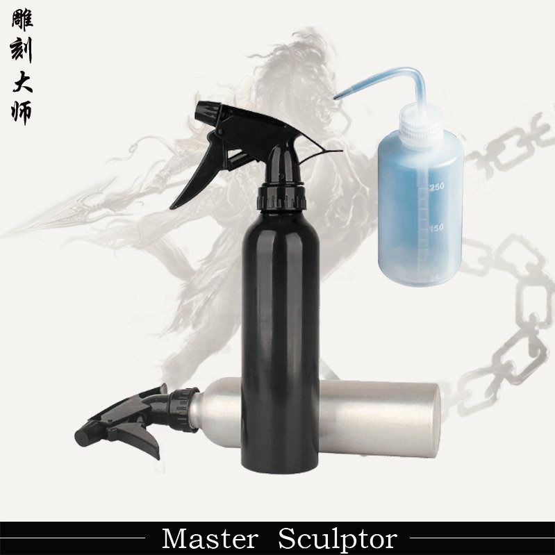 Carving master tattoo machine curved mouth pot green algae 250ml elbow rinse bottle foam bottle spray pot aluminum bottle fine mist bottle