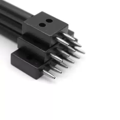 Perforated round hole punching black fine steel porous row punching round round punching DIY hand leather sewing round punch