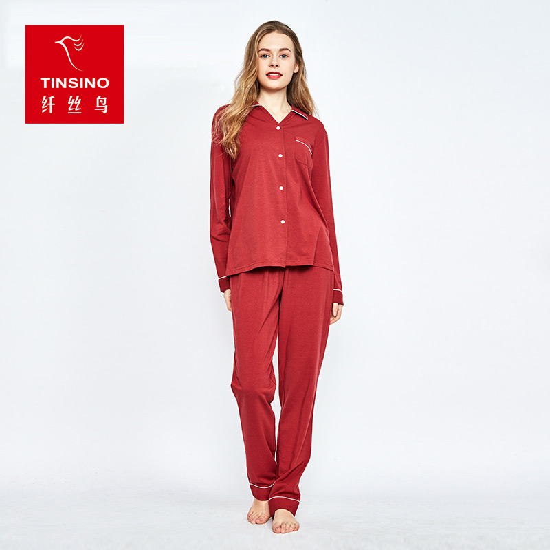 Pyjama pour femme TINSINO    en Coton à manches longues - Ref 2993835 Image 2
