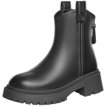 Zhuoshini thick-soled Chelsea short boots for women 2024 new chimney boots autumn and winter fashion casual British Martin boots for women
