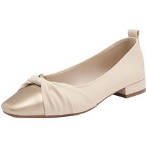 Zhuo Shini shallow mouth single shoes for women 2024 new spring and summer French temperament with skirt thick low heel small fragrance Mary Jane