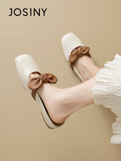 Zhuoshini Women's Half-Slippers 2025 Outdoor Sandals Summer New Mary Jane Shoes Lazy Soft-Soled Sandals