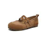 Zhuoshini single shoes for women 2024 autumn new shallow mouth flat Mary Jane with skirt soft sole casual shoes Birkenstock shoes