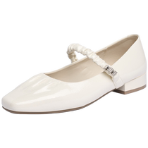 Zhuo Shini French gentle style single shoes for women in summer with skirts Mary Jane womens shoes with thick heels and versatile temperament small leather shoes for women