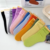 Носки для давления вызовы дети Тонкие летние летние стройные стройные хлопковые хлопковые носки Середина -Коттон Поли -упаковочные носки Полный 200 минус 20