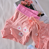 Anchao couples underpants Summer slim Lovely sweet and sweet One man and one woman pure desire sexy lingerie suit cotton crotch