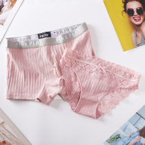 Couple panties pure cotton cute lace sexy lady triangle male flat angle couple hot sex underwear set summer