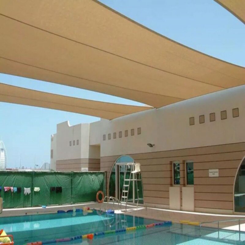 6x8 outdoor four-corner sun-shading sail patio waterproof sunscreen anti-UV-curtain swimming pool shop doorway to shade