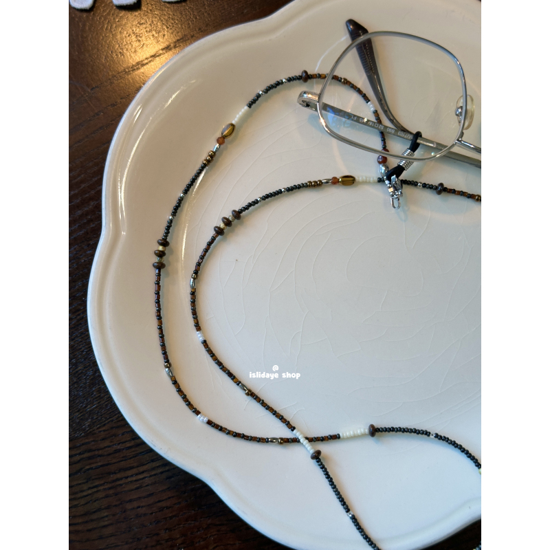 Islidaye Original Japanese Imported Antique Beads Retro Fashion Beaded Glasses Chain Sunglasses Chain Multifunctional Necklace