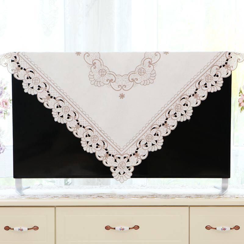 European LCD TV cover Computer cover 32 40 42 inch 47 embroidered lace fabric dust cover towel bed bag