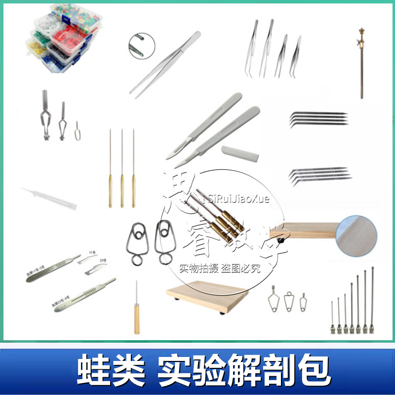 蛙心夹 蛙钉 玻璃分针 蛙心插管 铜毁髓探针 锌铜弓 蛙板 蛙心夹