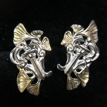  (Sword network 3 genuine fanfiction authorization)Sword three surrounding Tibetan sword earrings sterling silver gold-plated Chiba Changsheng derivative