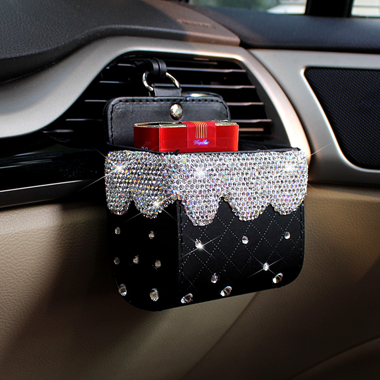 Automotive Supplies Air Conditioning Air Outlet Set box insert in car Creative Storage Box On-board Multifunction Mobile Phone Hanging Bag-Taobao