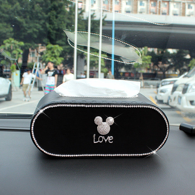 Car interior on-board paper towel box inlaid with female dining towel paper box car in car decorated seat style cramps paper towel cover-Taobao