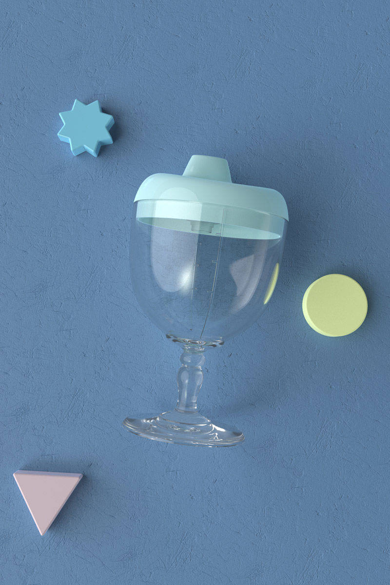 Baby food grade plastic goblet Duckbill cup Milk cup with scale Children's anti-drop learning drink cup Drink juice cup