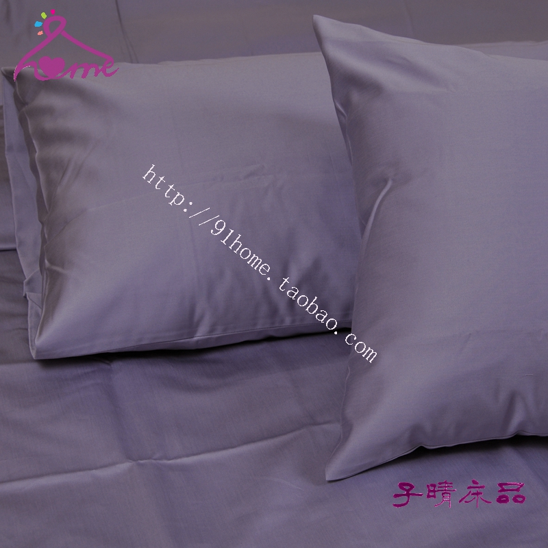 Bộ đồ giường Zi Khánh 100% cotton satin mật độ cao mật độ cao 120 1200 màu tím nhạt ga trải giường gối, vv - Trang bị Covers ga chun trải giường	