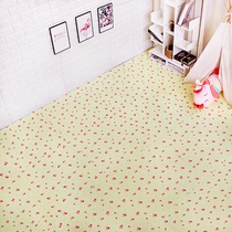 (Live) Mingde pastoral wind beige flower crawling foam splicing mat baby safety and environmental protection 9 pieces