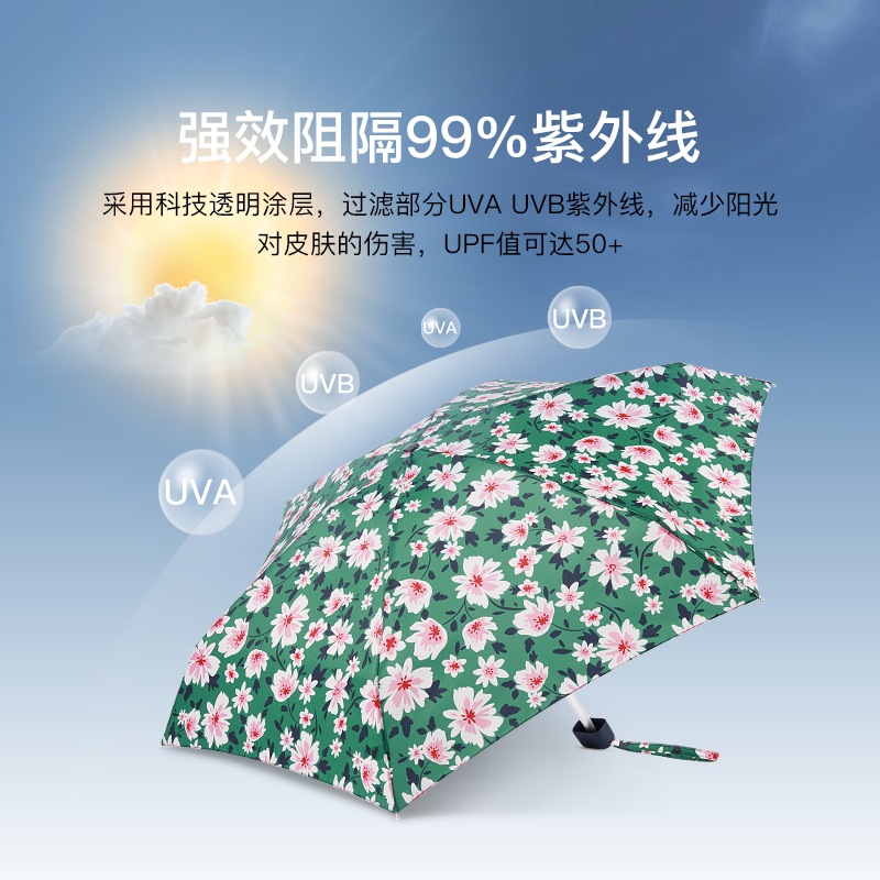 Delicate girls must be in) UK imports Fulton FULTON chopped flowers sunscreen umbrellas clear and rain dual-use umbrella