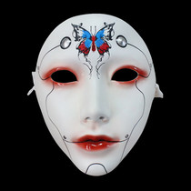 Hallowed Halloweens new online red hanfu dress up for ancient fashion show Ball party China Mechanical Resin Mask