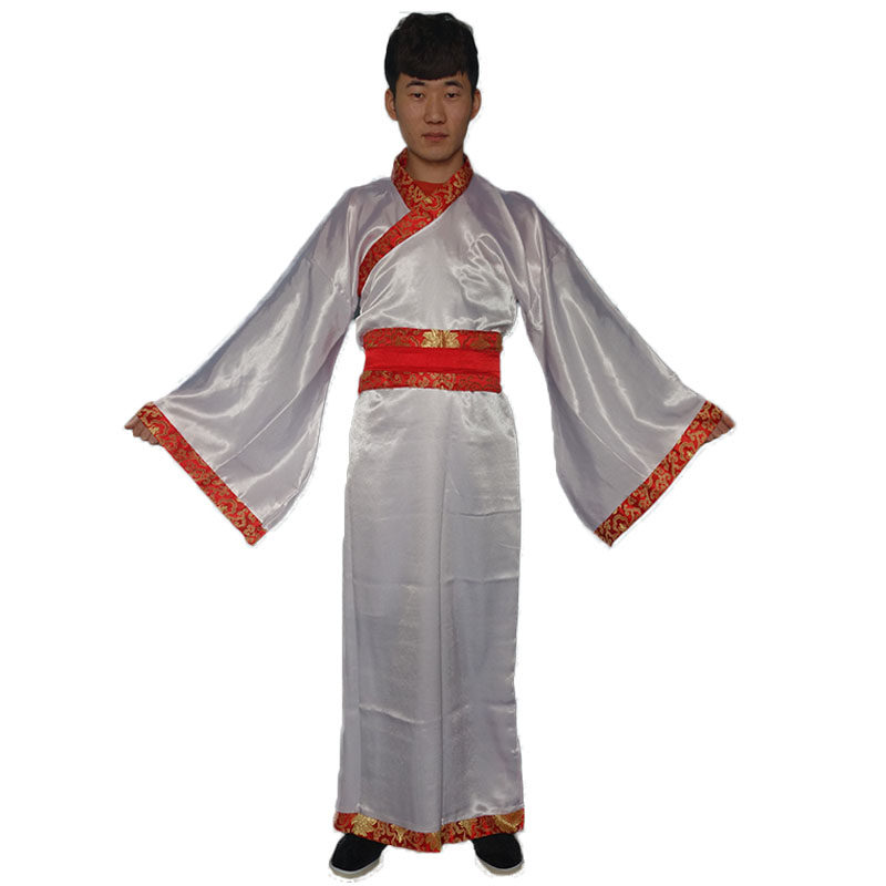 Hanfu, Tang suit, ancient costume, men's rental, white and black hero costume, men's performance costume, knight costume, rental