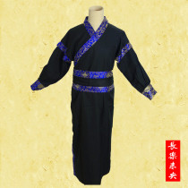 Costume Jianghu black knight Lin Chong Liuyan female hero blue and black hero knight arrow sleeve stage performance costume rental