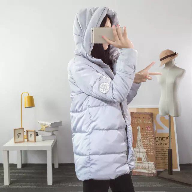 Hàn Quốc phiên bản của xuống bông pad phụ nữ áo khoác mùa đông bông áo khoác trên đầu gối Hàn Quốc những người yêu thích bánh mì các cặp vợ chồng bông của phụ nữ phần dài áo phao béo ulzzang